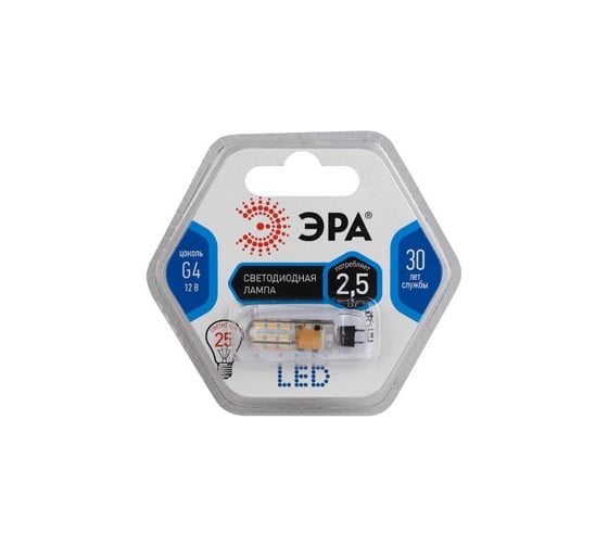 Светодиодная лампа ЭРА LED smd JC-2,5w-corn-840-G4 Б0017111