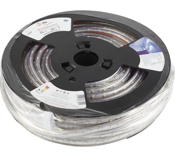 Светодиодная лента ЭРА 3528-220-60LED-IP67-W-eco-25m Б0004950