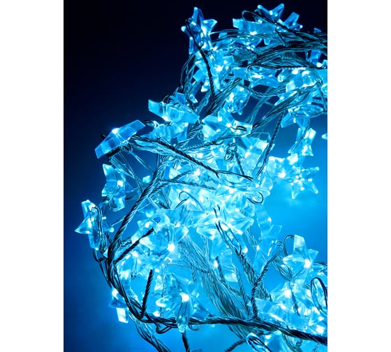 Светодиодная гирлянда Магия праздника "ЗВЕЗДОЧКИ", 200 LED, холодный белый, 2,8м, GS IP20, 4.5V, адаптер MAG-G006-200