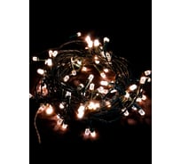 Светодиодная гирлянда Магия праздника "КРИСТАЛЛ 8мм", 100LED, теплый белый, 10м+5м свободный кабель, 8 режимов, зеленый провод, IP44, 31V адаптер MAG-G066-100