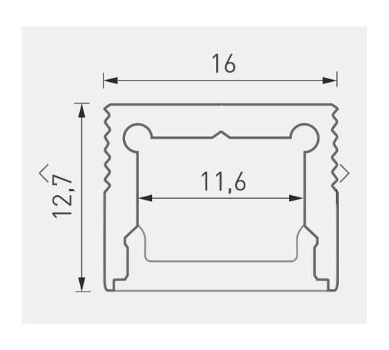 Алюминиевый профиль DesignLed design led ls1613, 2500 мм LS.1613