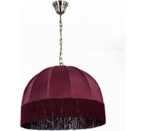Подвесная люстра Citilux Базель с бордовым абажуром CL407153