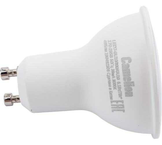 Светодиодная лампа 7Вт 220В Camelion LED7-GU10/830/GU10 11654