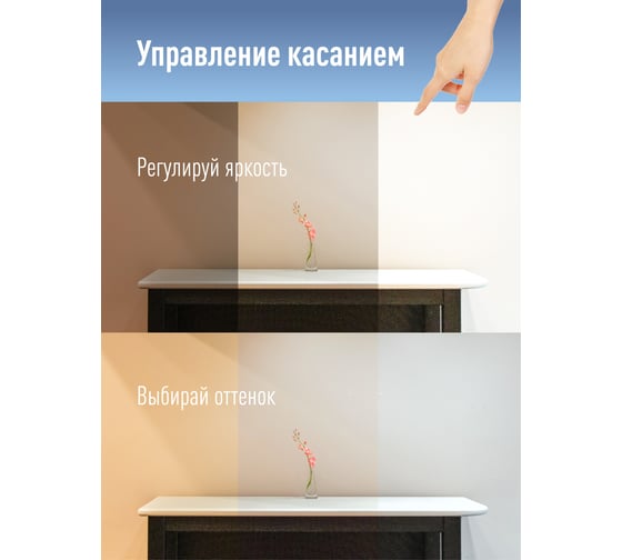 Настольная диммируемая лампа КОСМОС 9Вт, RA80, 3 режима цветности, Белый, 5В, 2А, KOC_DESK034