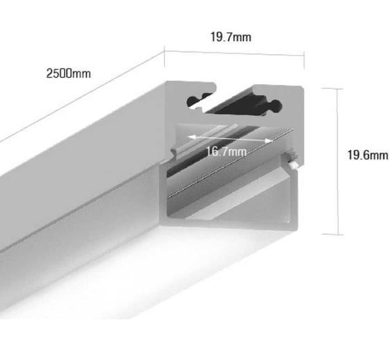 Алюминиевый профиль DesignLed design led ls 1911k, 2500 мм LS.1911K
