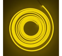 Неоновая светодиодная лента MAKSILED 5м, 6x12мм, 12В, 8Вт/м, 120 led/m, ip33, рез 25мм (силикон), лимонный, ML-NF-6mm-Lemon