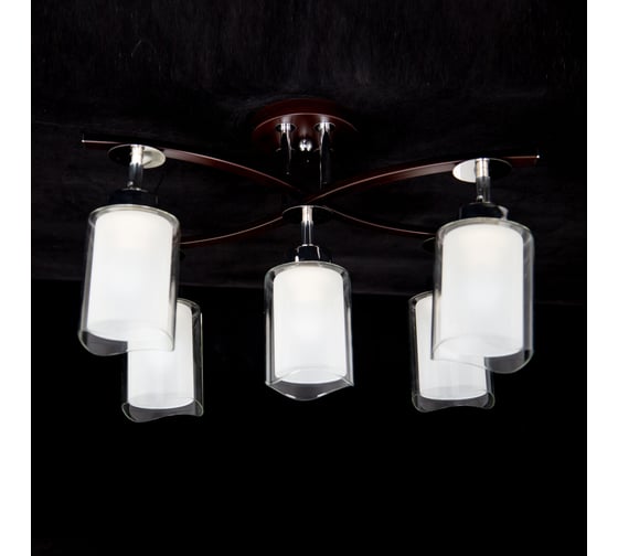Люстра с поворотными плафонами Citilux Фортуна Венге Хром CL156152