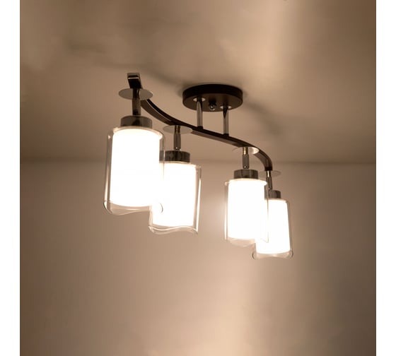 Люстра с поворотными плафонами Citilux Фортуна Венге Хром CL156142