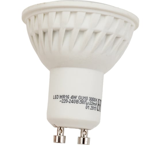 Светодиодная лампа LED MR16 4W GU10 3000К РЕКОРД 22317
