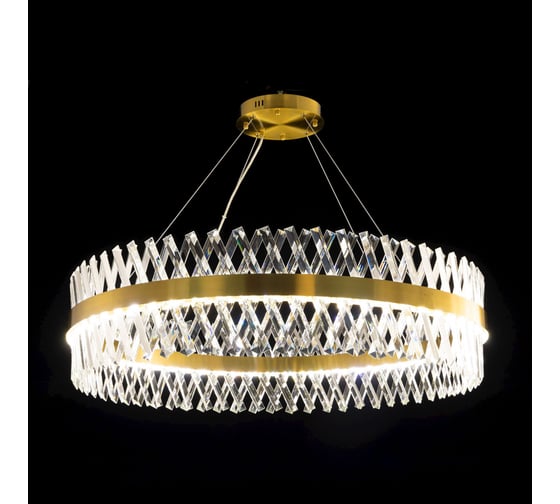 Люстра Citilux Ричард LED хрустальная с пультом Бронза CL336103