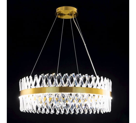 Люстра Citilux Ричард LED хрустальная с пультом Бронза CL336083