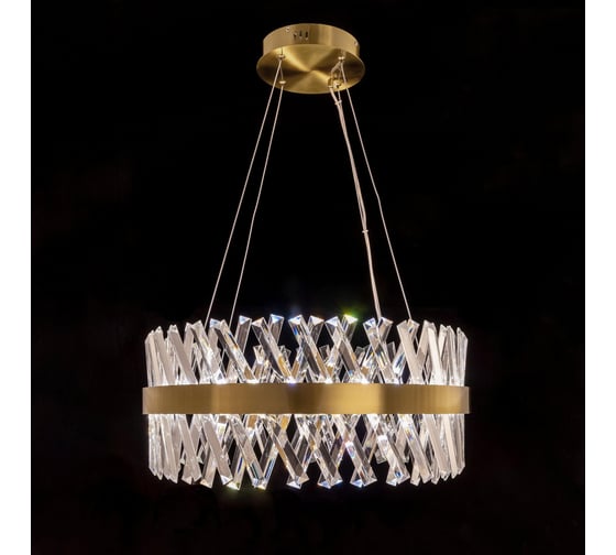 Люстра Citilux Ричард LED хрустальная с пультом Бронза CL336063