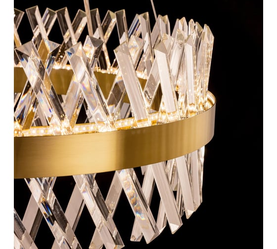 Люстра Citilux Ричард LED хрустальная с пультом Бронза CL336063