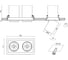 Встраиваемый двойной led светильник DesignLed gl 7117-2/12w 12 w 3000k SPL-SQ2-12-WW 3