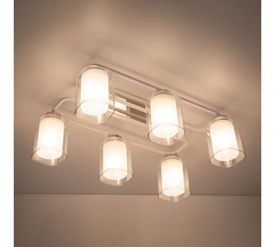 Потолочная люстра Citilux Румба Белая Хром CL159260