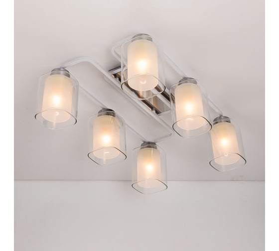Потолочная люстра Citilux Румба Белая Хром CL159260