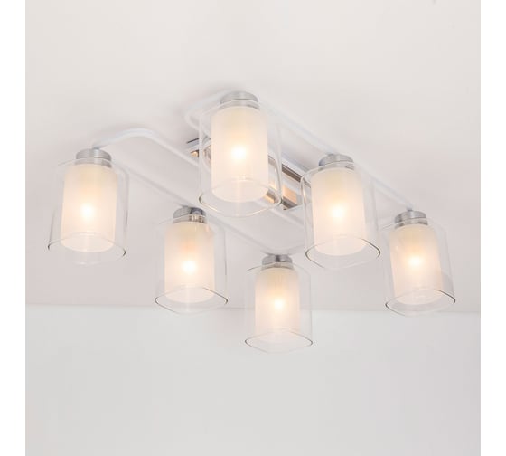 Потолочная люстра Citilux Румба Белая Хром CL159260