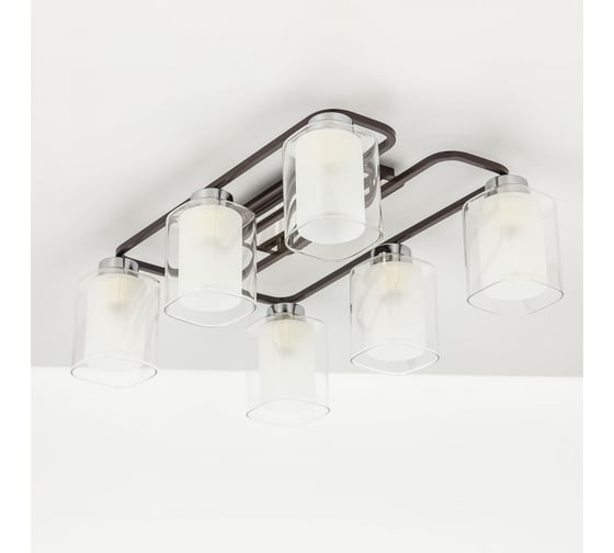 Потолочная люстра Citilux Румба Венге Хром CL159261