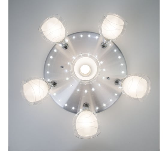 Люстра Citilux Самба с поворотными плафонами Алюминий Хром CL158162