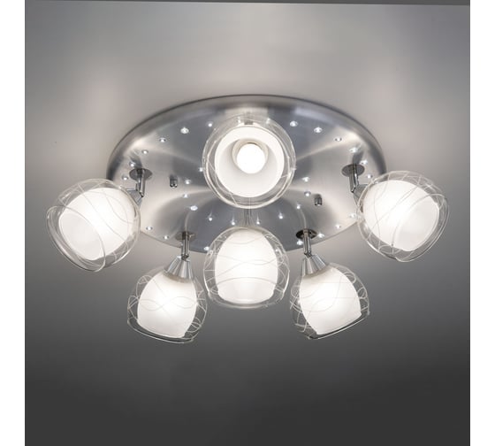 Люстра Citilux Самба с поворотными плафонами Алюминий Хром CL158162
