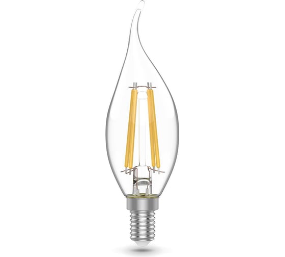 Лампа Gauss basic filament свеча на ветру 5,5w 510lm 2700К Е14 led (3 лампы в упаковке) 1041116T