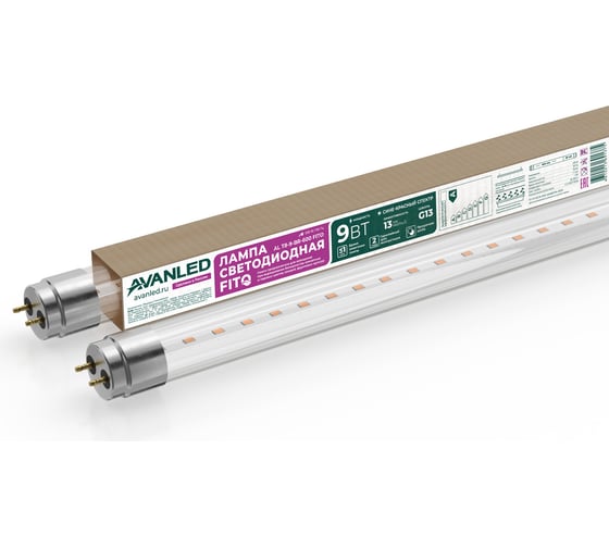 Фито лампа AVANLED AL Т8-9-BR-600 FITO 12206011
