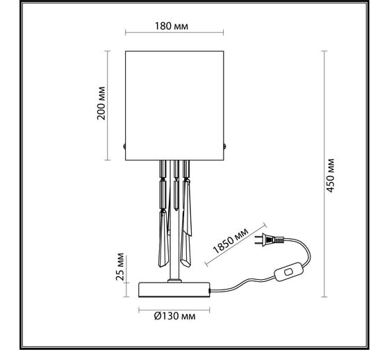 Настольная лампа ODEON LIGHT E14 40W Nicole 4890_1 4890_1T