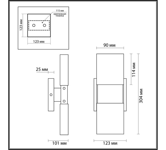 Настенный светильник ODEON LIGHT LED 1*10W RICCI 4364_5W 4364_5WL