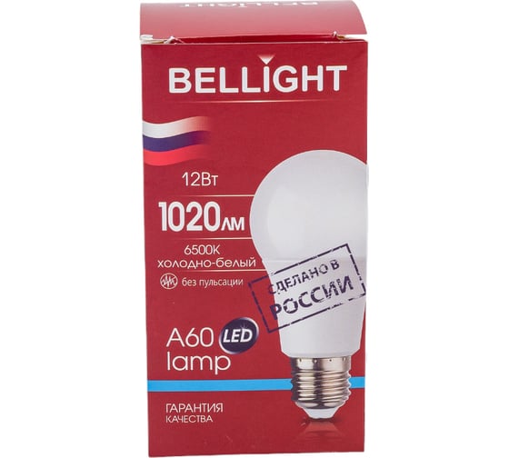 Светодиодная лампа BELLIGHT LED A60 Е27 12W 1020 Lm 6500К 88297790