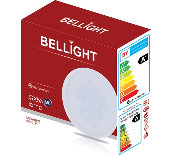 Светодиодная лампа BELLIGHT GX53 9W 750Lm 3000К 85637144