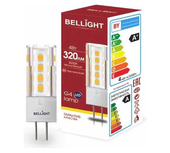Светодиодная лампа BELLIGHT G4 4W 320Lm 3000К 88297907