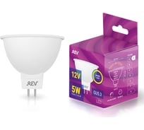 Светодиодная лампа LED MR16 GU5.3 5W 400Лм, 3000K, теплый свет, 12V REV 32371 6
