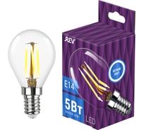 Светодиодная лампа REV, LED G45 E14 5W, 4000K, холодный свет PREMIUM FILAMENT 32358 7