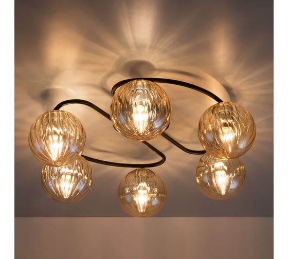Потолочная люстра Citilux Эрни Чёрная CL122165