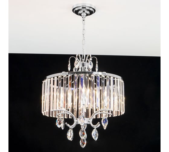 Подвесная хрустальная люстра Citilux Инга Хром CL335161