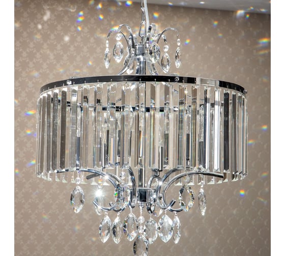 Подвесная хрустальная люстра Citilux Инга Хром CL335161