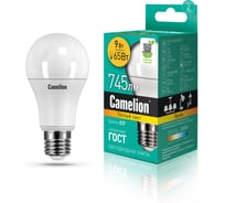 Светодиодная лампа 9Вт 220В Camelion LED 9-A60/830/E27 12043