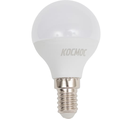 Светодиодная лампа КОСМОС LED 10.5Вт Шар 220В E14 6500K, LkeLED10.5wGL45E1465