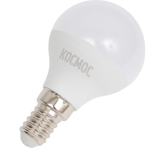 Светодиодная лампа КОСМОС LED 10.5Вт Шар 220В E14 6500K, LkeLED10.5wGL45E1465