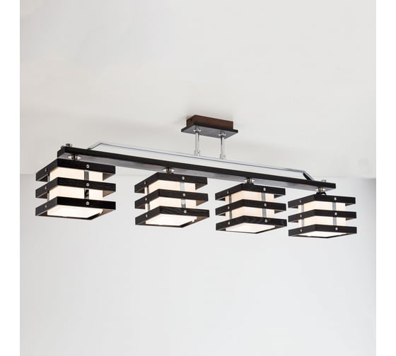 Деревянная люстра Citilux Киото Венге Хром CL133241