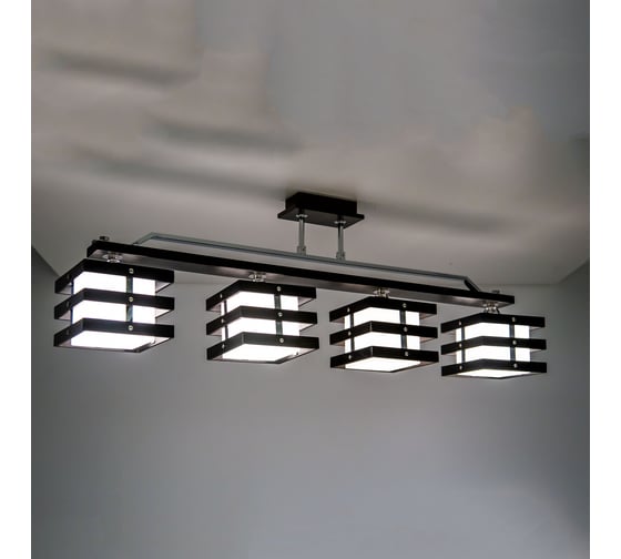 Деревянная люстра Citilux Киото Венге Хром CL133241