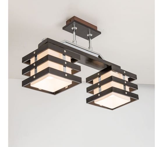 Деревянная люстра Citilux Киото Венге Хром CL133221