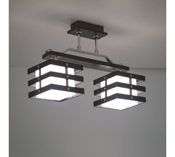 Деревянная люстра Citilux Киото Венге Хром CL133221