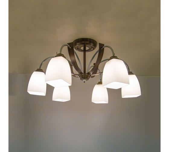 Потолочная люстра Citilux Крокус Венге Хром CL128161