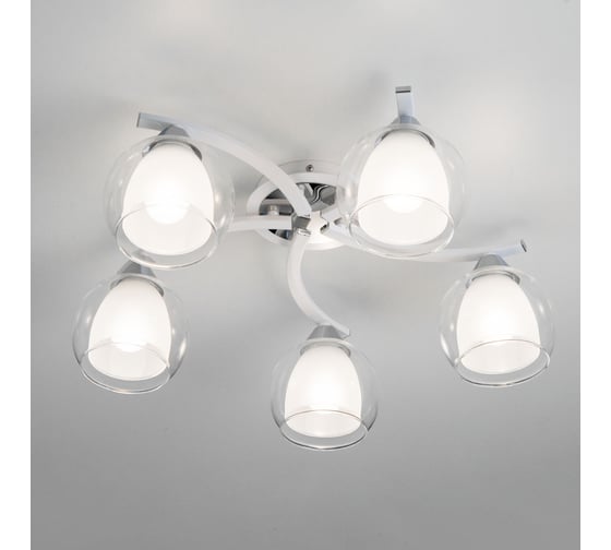 Потолочная люстра Citilux Кристи Белая Хром CL152150