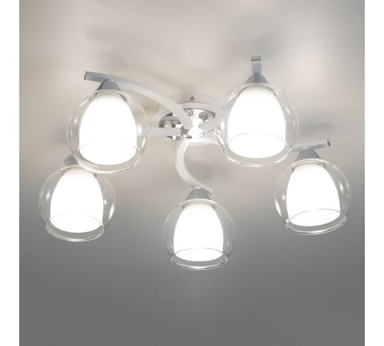 Потолочная люстра Citilux Кристи Белая Хром CL152150