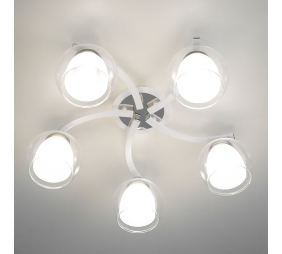 Потолочная люстра Citilux Кристи Белая Хром CL152150