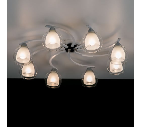 Потолочная люстра Citilux Кристи Белая Хром CL152180
