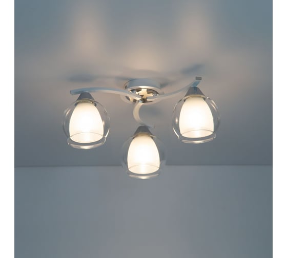 Потолочная люстра Citilux Кристи Белая Хром CL152130