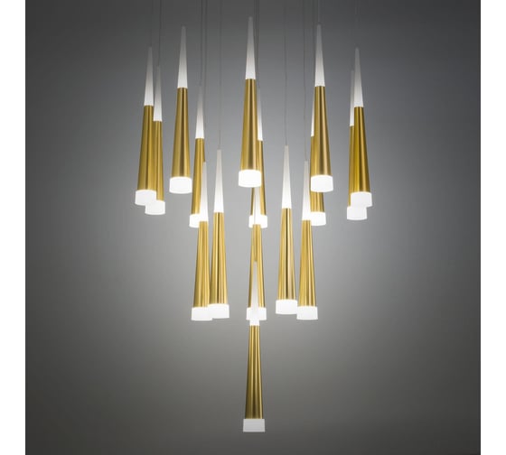 Каскадная люстра Citilux Вегас LED Золото CL227162
